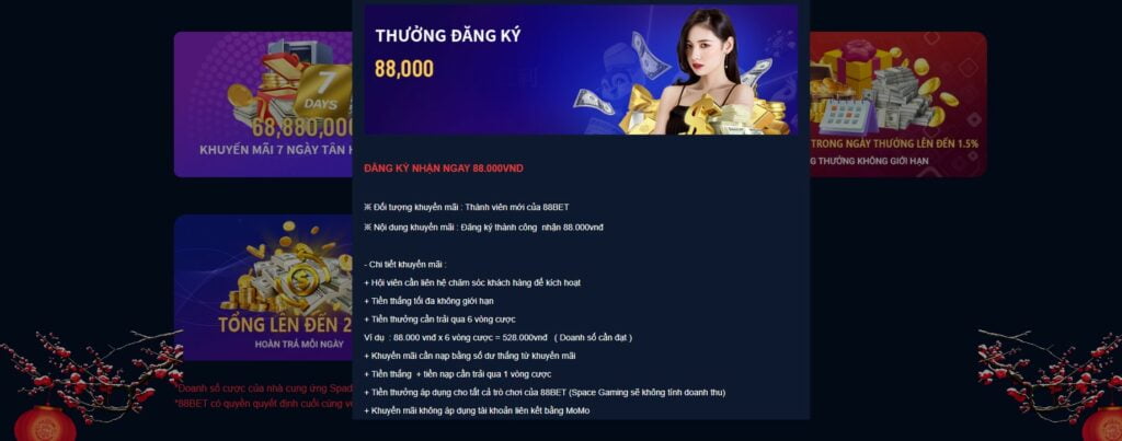 Đăng nhập 88bet nhận ưu đãi